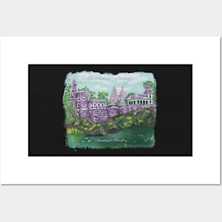 Belvedere Castle in purple, Central Park Posters and Art